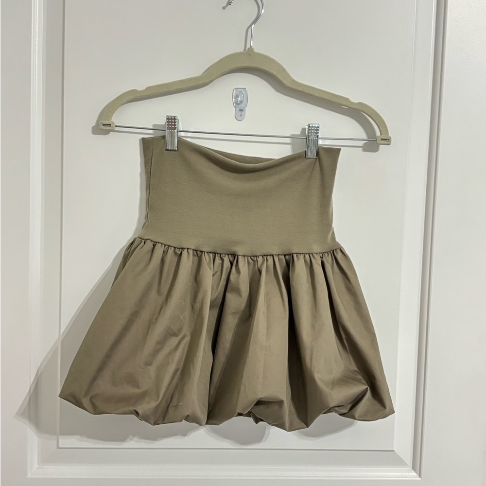 Adyson Parker Olive Strapless Bubble Skirt